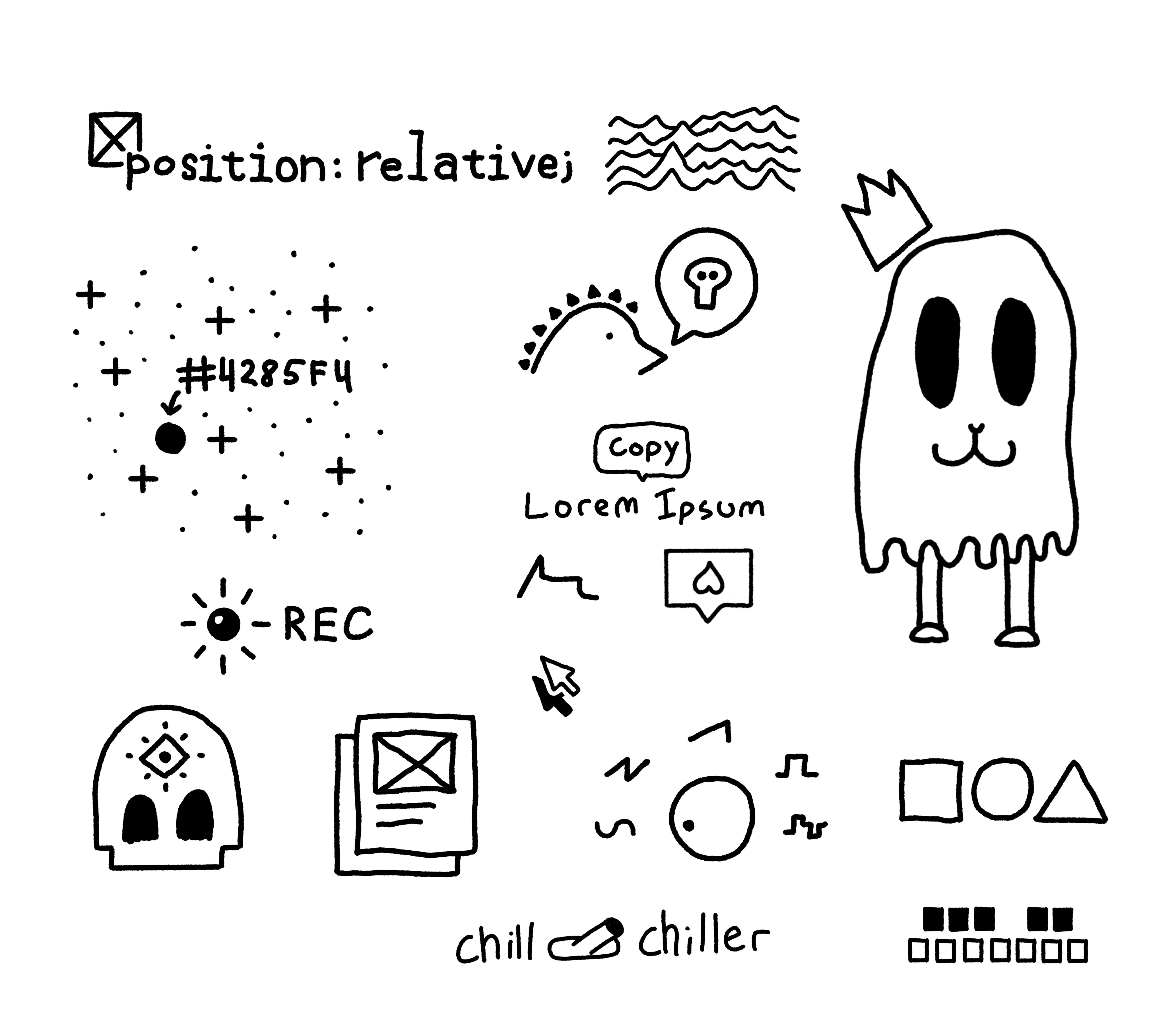 Stick and poke tattoos visual example