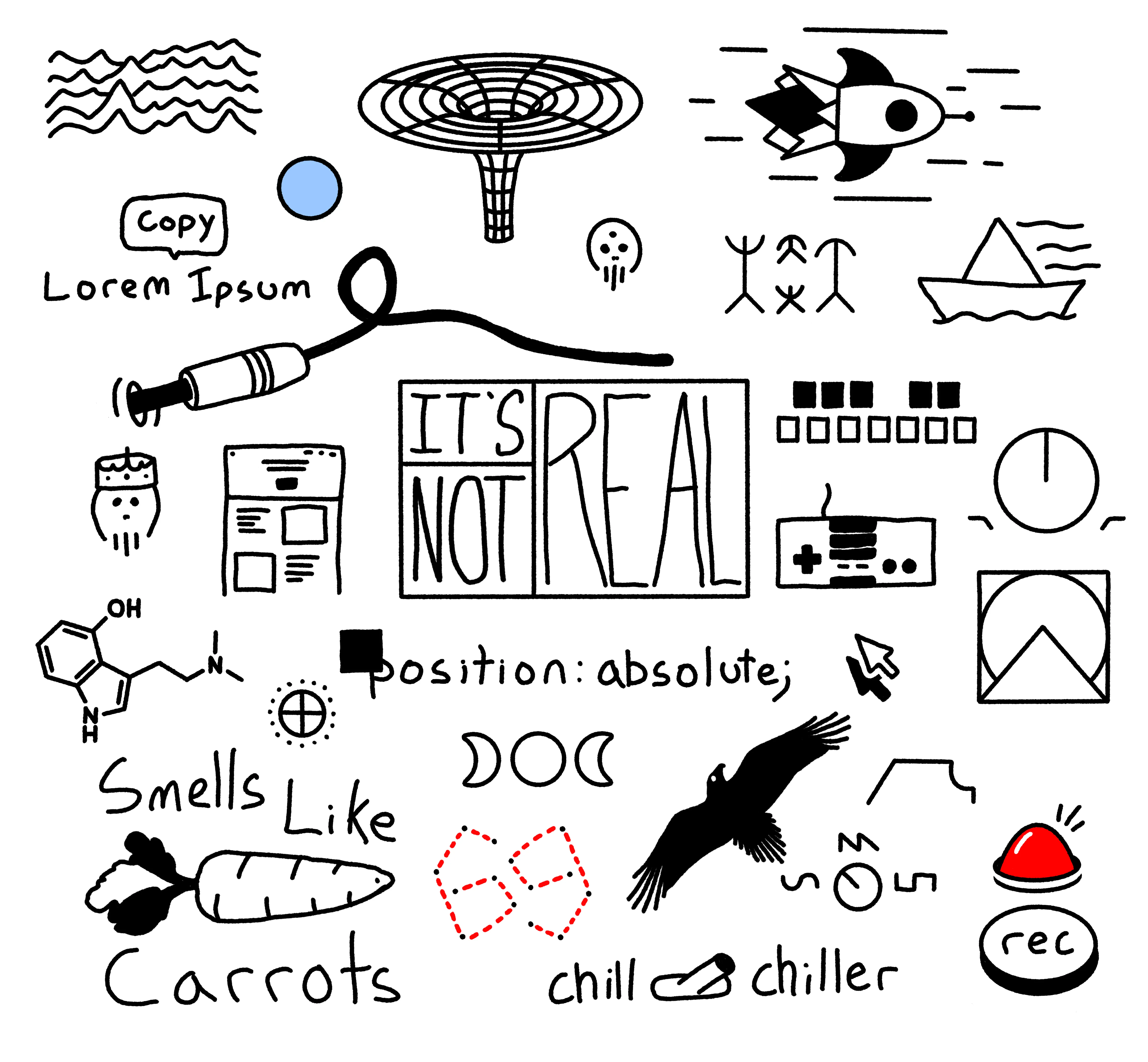 Stick and poke tattoos visual example